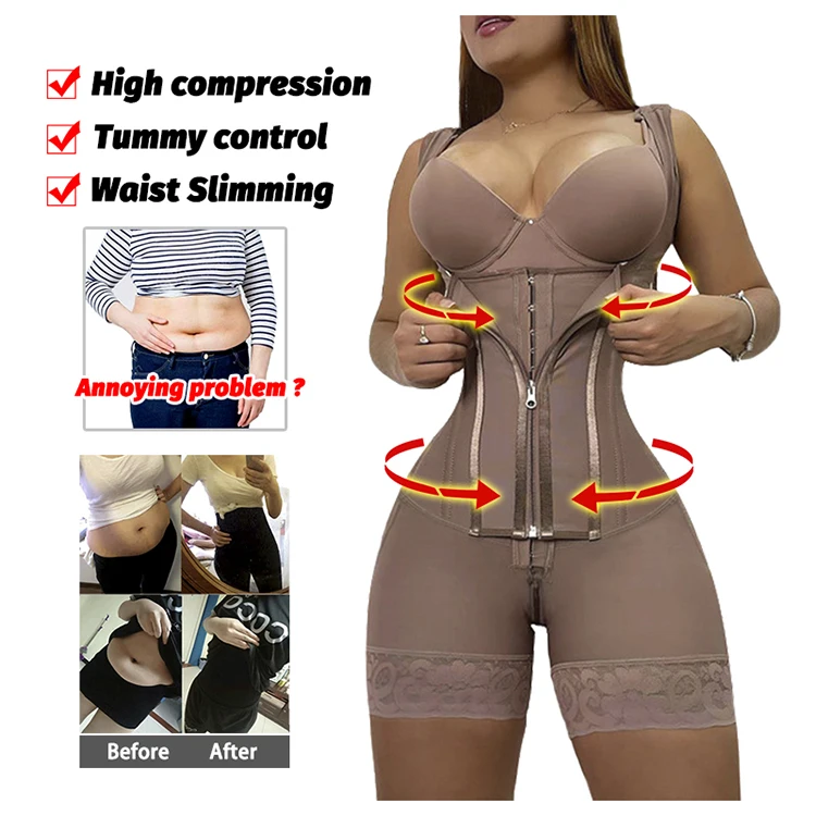 High Compression Tummy Tucker Fajas Shapewear Postpartum Belly Flat Sheath Strong Waist Trainer Shaper Colombian Girdle Shaper