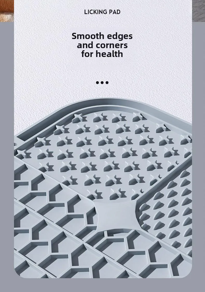 Custom Logo High Quality Eco-Friendly Dog Slow Feeder Bowl Accessory Colorful Silicone Dog Licking Mat manufacture