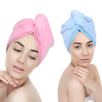 Factory direct Quick Dry microfibre turban pink hair towel