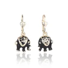 Earrings Earrings Factory Wholesale Newest Design Fashion Glamour 14K Color Elephant Long Earrings