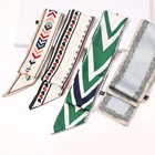 Silk Custom Silk Bag Twillies Scarf Skinny Scarf For Women Handbag Scarf Custom Print Silk