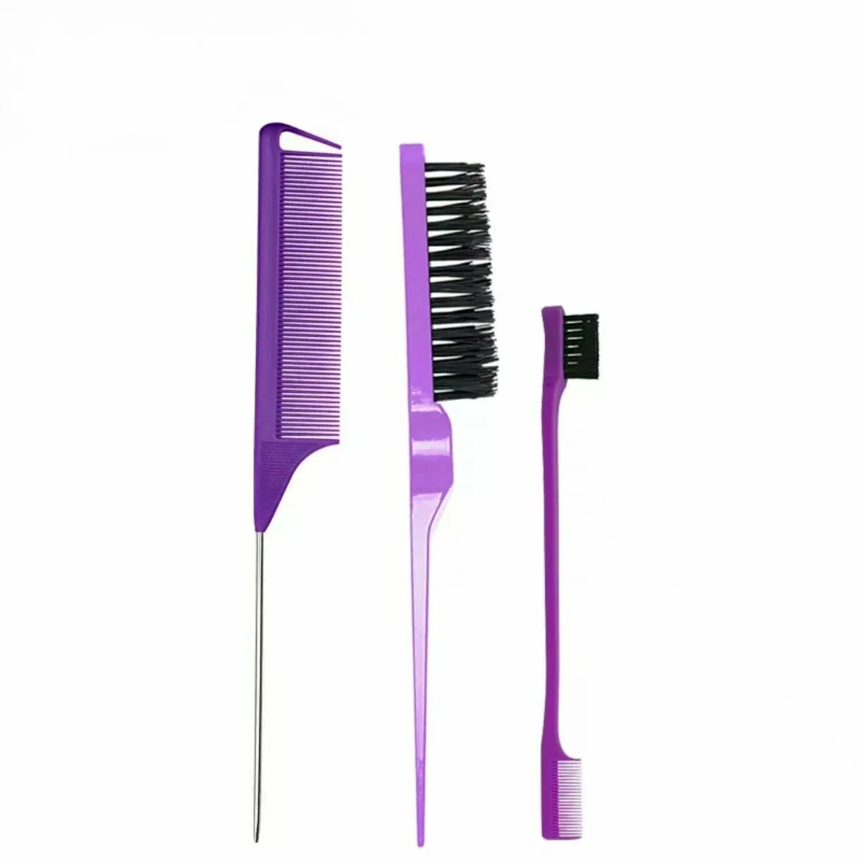 Professional Salon tangle Combs and Baby Hair Brushes Stainless Steel Straight Hair Brush details