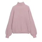 Pullover Sweater Fall Winter New Women Custom Knit Wear Turtleneck Top Girls Pullover Long Sleeve High Neck Sweater