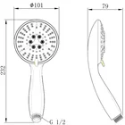 Economic Wholesale Economic Chrome+White High Pressure Hand Shower Bathroom Accessories