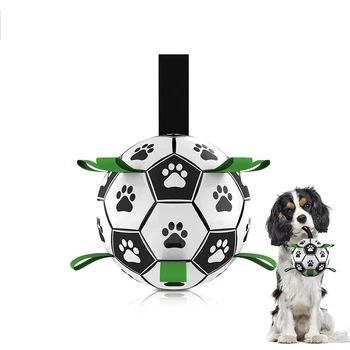 2023 hot selling Manufacturer wholesale soccer good bounce dog rubber ball toy pet play football toy