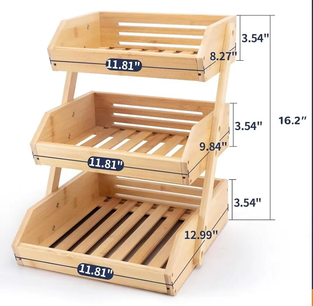 product 3 tier rustic wooden countertop organizer space saving vegetable fruit storage basket storage rack stand for kitchen holder-7