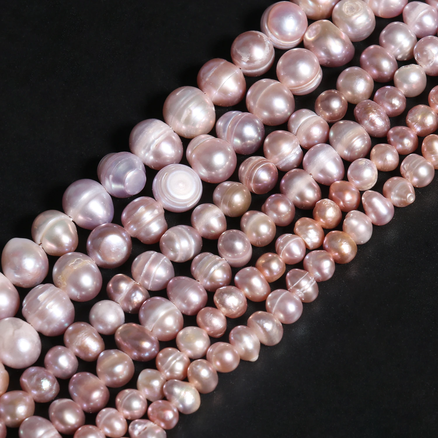 Jewelry DIY Long Potato Purple Cultured Freshwater Pearl Beads Strand 15" 