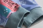 Sweatshirt Sweatshirt Hoodie New Fashion Men's Long Sleeve Paisley Print Patchwork Hooded Sweatshirt Hoodies