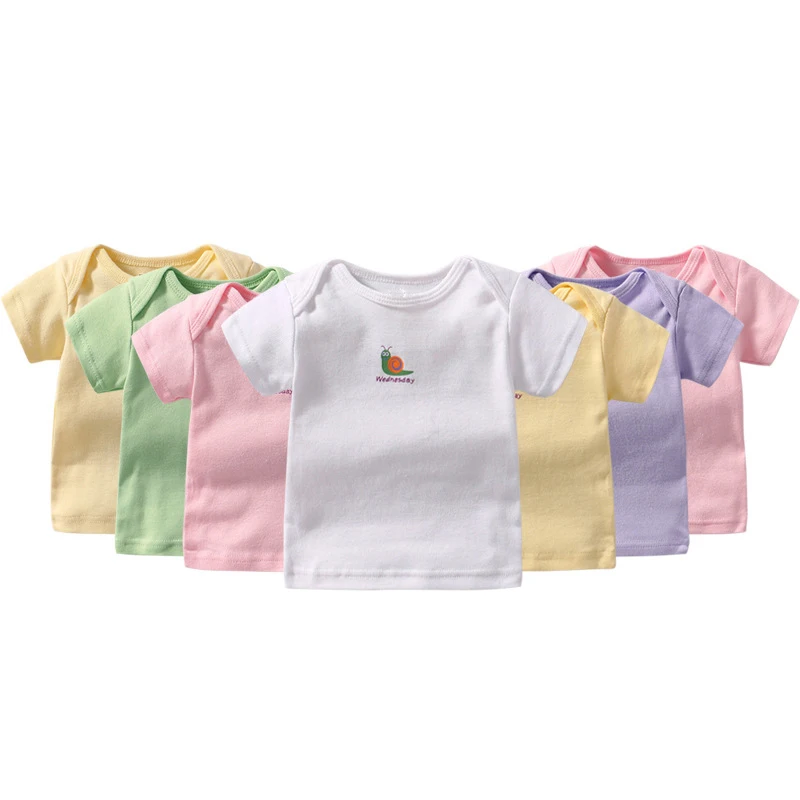 manufacturer newborn short sleeve t-shirt high quality t shirt 100% cotton t shirt gift box