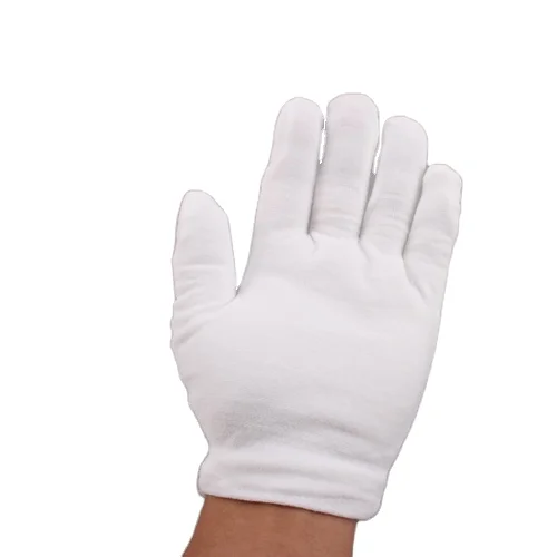 white jersey gloves