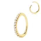 Gold Ring Eternal Metal 14Karat Solid Gold Yellow Gold Tragus Piercing Clicker Hinged Segment Ring