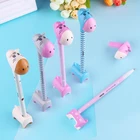Cartoon Ballpoint Pen Quality Animal Cartoon Shaped Stand Up Kawaii Fancy Custom Ballpoint Pens For Girls