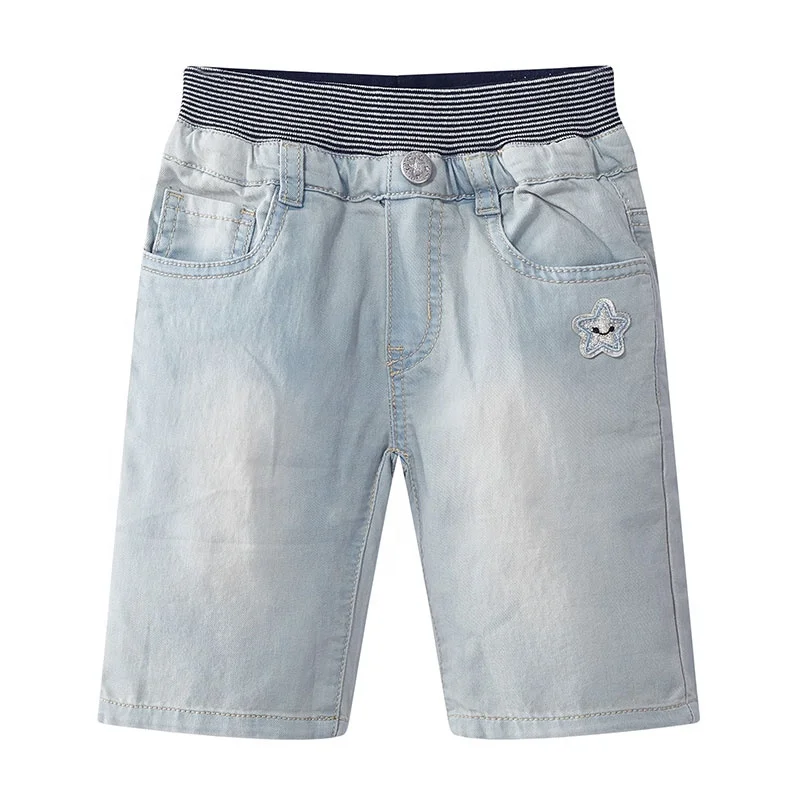 Children Kids Cuffed Denim Shorts 