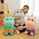 Customized New Stuffed Toy Animals Zoo Souvenir Gift Toy Happy Hippo Plush Toy