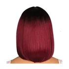 European And American Dyed Split Bobo Wig Popular Short Straight Wigs Cheap Synthetic Wigs