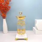 Arab Middle East Style Censer Creative Glass Cover Metal Lace Censer Fashion Decoration Incense Burner