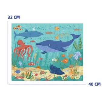 Exercise the baby's cogitive ability and improve the baby's intelligence 180 pieces ocean animals jigsaw puzzle