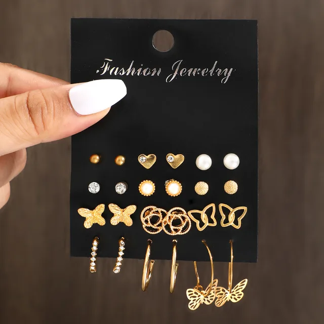 Delicate Stud Earrings Jewelry for Women Cute Stainless Steel Tiny Dainty Butterfly Stud Earrings