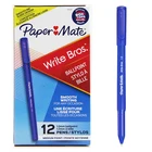 Ideal Blue Papermate Write Bros Ballpoint Sleek Tapered Barrel Ideal Pen For Home Office Use 1.0mm 331113C Blue