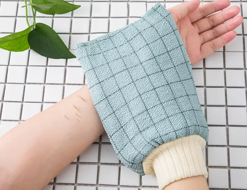 Exfoliating Spa Massage Dead Skin Remover Bath Gloves Viscose Fiber Scrub Bath Towel Remover Mitt Home Use