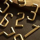 Number Hotel 0-9 Number Digits Plate Sign House Number Wall Signage Brass House Number