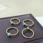 Gold Ring Hot Sale 14K Gold Filled Women Ring Fashion Gold Filled Turquoise Ring