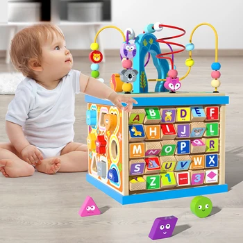 New Designed Wooden Toy Play Cube Educational Toy for Kids Car for Kids