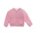 solid 100% cotton newborn baby girls' round Neck pink Cardigan Knit kids clothing sweater coat