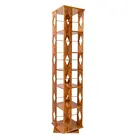 Bamboo Book Shelf Modern Style 5 Tier Revolving Book Shelf Bamboo Ladder Bookcase