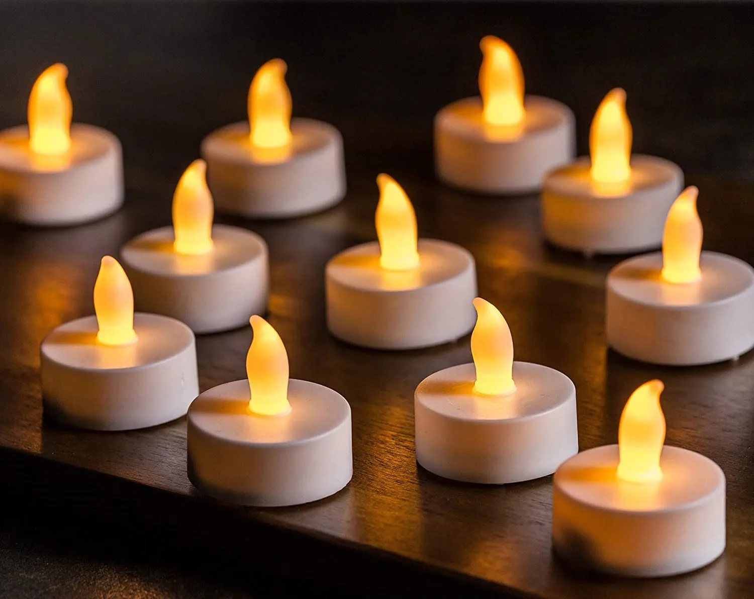 LED Tealight Candles,Flickering Bright Battery Candles Operated Candles Flameless Batteries Included