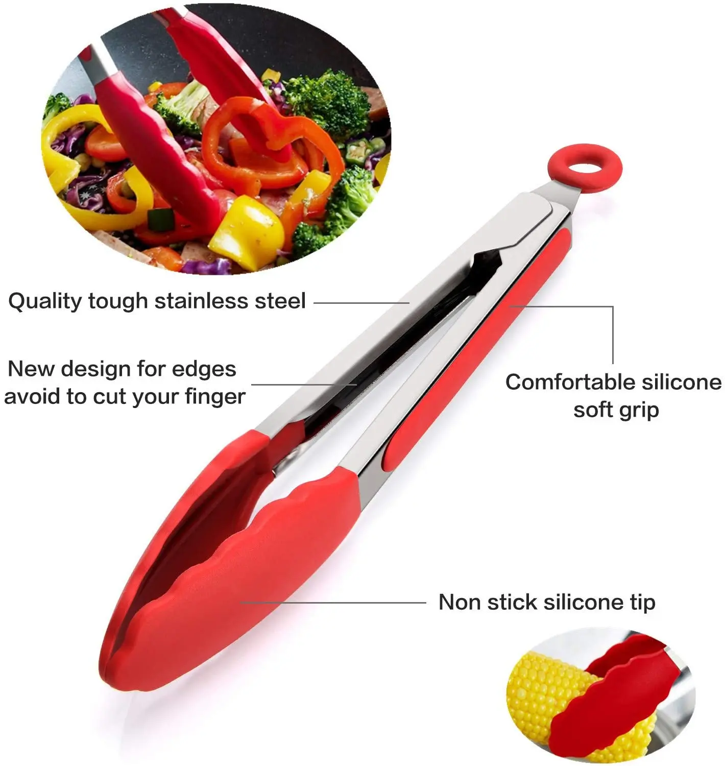 3pcs Kitchen Cooking Utensils Set, Household Use Silicone Tongs & Brush and Spatula, Heat-resistance BBQ Grilling Tools manufacture