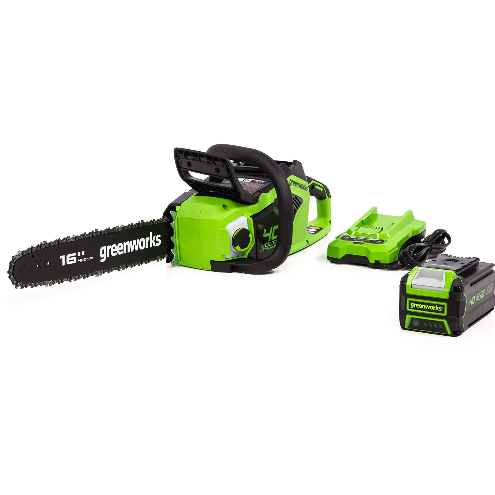 Greenworks V Inch Cordless Brushless Chainsaw With Ah Usb