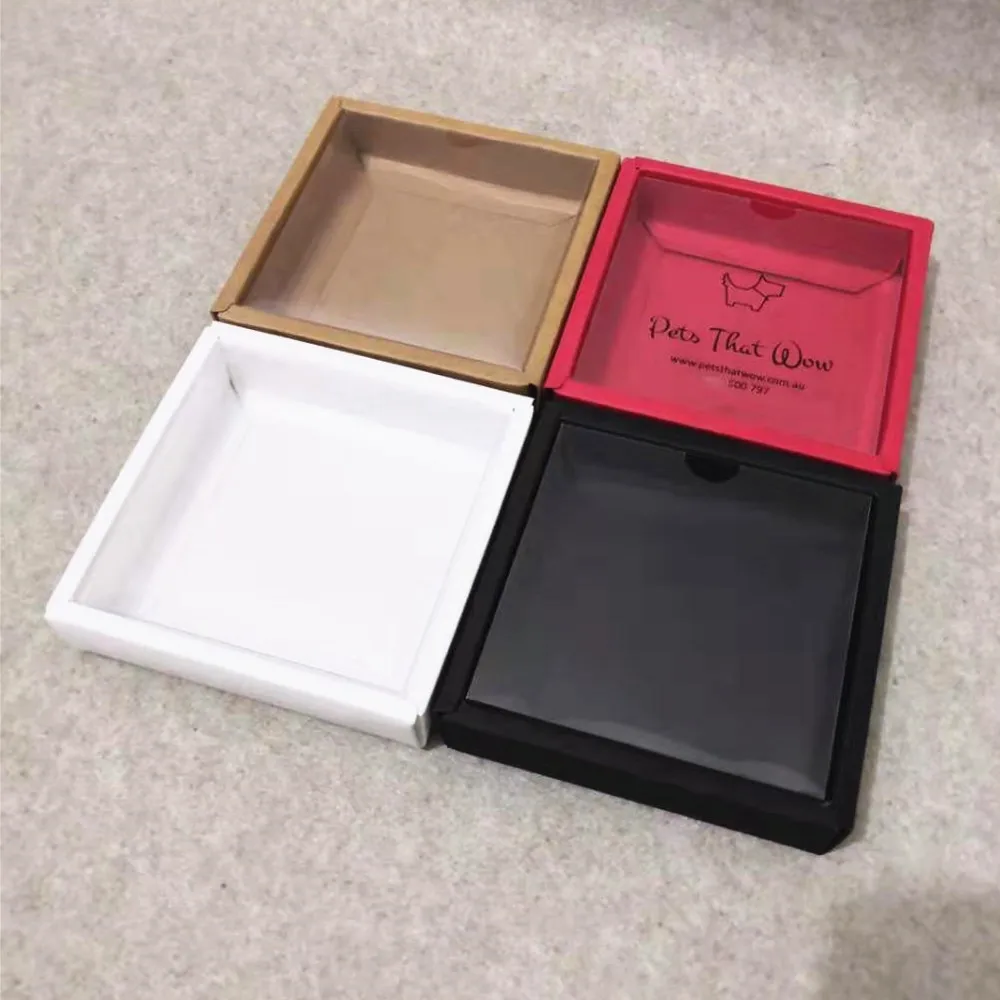 wholesale custom logo clear small square plastic