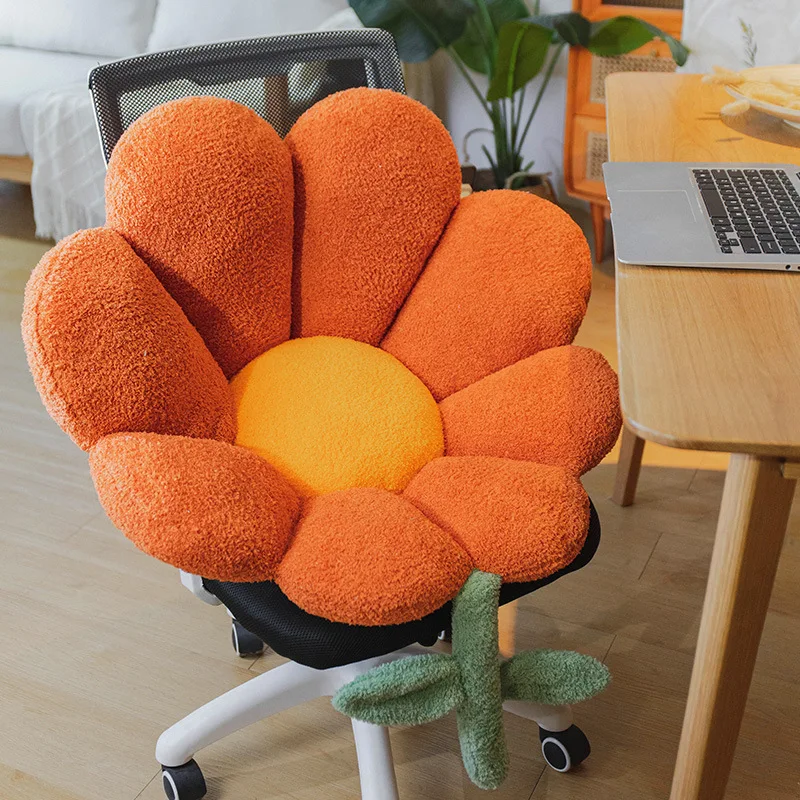 MB1 Home Decor Flower Office Chair Lumbar Back Cushions Cute Plush Sofa Throw Pillows Soft Cushions