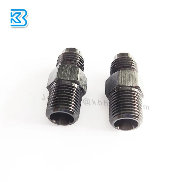 3AN AN3 AN-3 Female To Male Flare 90 Degree Aluminum Adapter Fittings Black