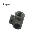 Black Pipe Steel DN15 1/2'' Normal Black Malleable Cast Iron Pipe Tee Fitting Industrial Steel Side Outlet Elbow
