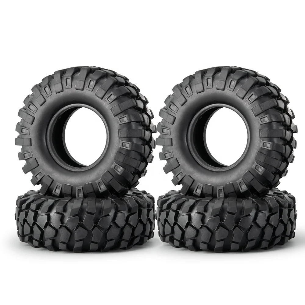 4pcs Rubber tire 96mm Tyre for 1/10 RC rock Crawler car 1.9 Inch Wheel rim 1.9" 