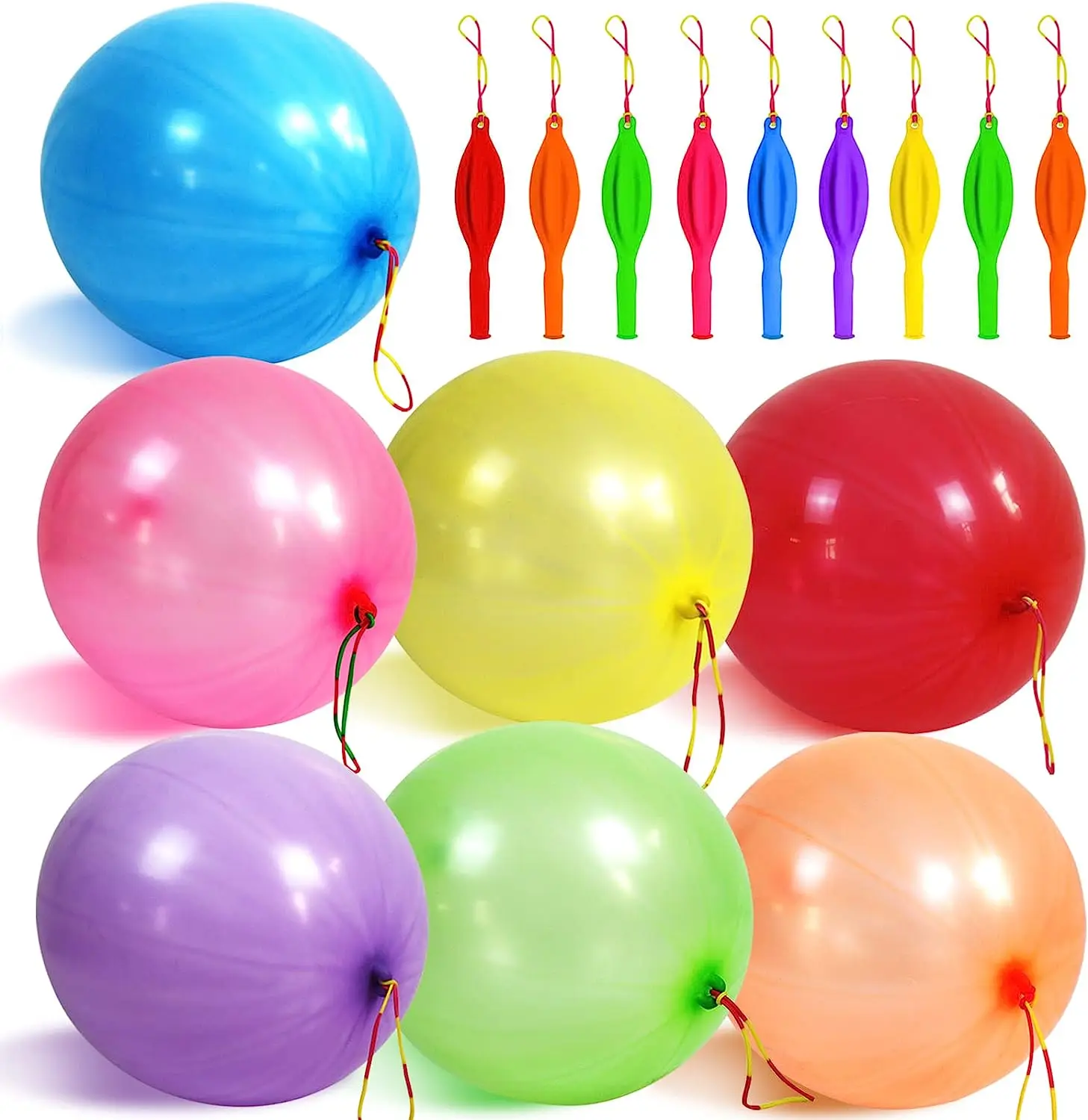Punch Balloons Thickened Neon Punching Balloon Party Favors for Kids,Weddings,Classroom prize Supply Punch Balloons