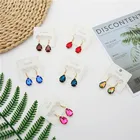 Rhinestone Crystal High Quality Gem Gold-plated Rhinestone Large Round Crystal Diamond Earrings