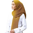 Pleated Scarf New Design Pleated Bubble Heavy Chiffon Crinkle Hijab For Muslim Women Head Scarf