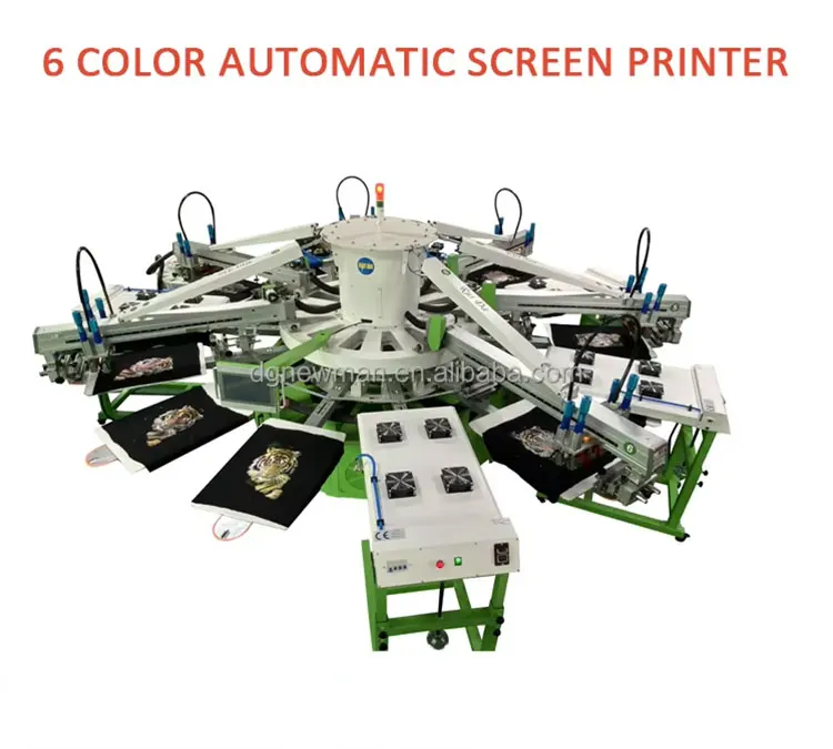 product 4 color 12 station hybrid digital automatic t shirt silk screen printer with 4pcs auto ir flash dryer with sensor-6