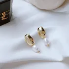 Earrings Female Jewelry Earrings Natural Freshwater Pearls Simple And Small Jewelry Earrings 18K GOLD PLATED EARRINGS