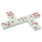 Dominoes Domino Domino Custom Logo White Dominoes With Red Dot And Wood Box For Domino Game And Domino Jeux