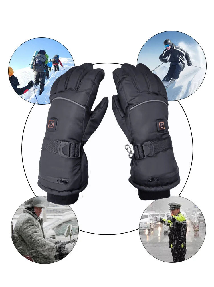 Popular Touch Screen Thinnest Rechargeable Electric Winter Hand Warm Moto Driving Heated Snowmobile Glove