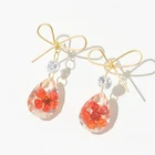 Resin Earrings Korean Fashion Colorful Resin Flower Designer Earrings For Women 2021