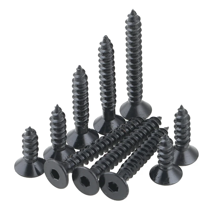 M3 M4 M5 M6 M8 Grade 8 8 Black Hex Socket Countersunk Flat Head Self