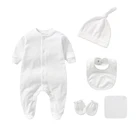 Baby Months Newborn Baby Boys Rompers Cothes Set 0-3 Months Outfit Giftset