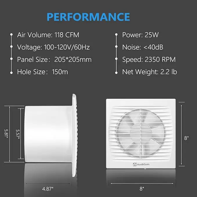 Kitchen Wall Exhaust Fan, HVAC, 220~240V, Electric - detail 18