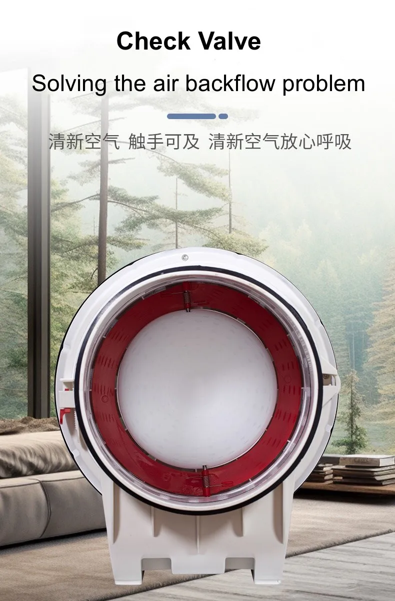 Ducted Exhaust Ventilation Fan, Plastic, Inline - detail 6