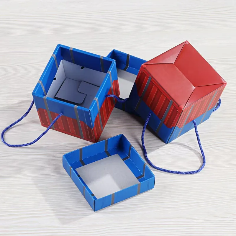All-Purpose Corrugated Lid Accessory for Loot Drop Box Glossy Matt Lamination Embossing for Exhibition Grocery Paperboard factory